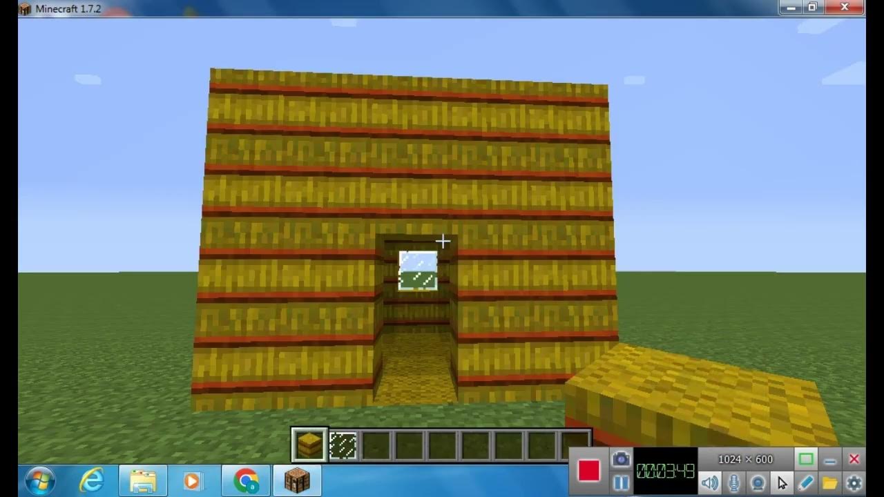 How to build a Hay Bale House in minecraft YouTube