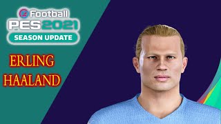 PES2021 - Erling Haaland Face Build (new hairstyle) PS4 - PS5