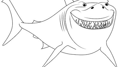 How to Draw Bruce from Finding Nemo