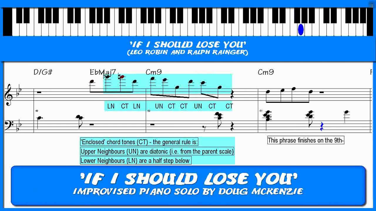 'If I Should Lose You' V2 - Jazz piano Lesson