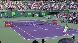 Rafael Nadal v. Philipp Kohlschreiber (Court Level View) Miami Open 2017 R3