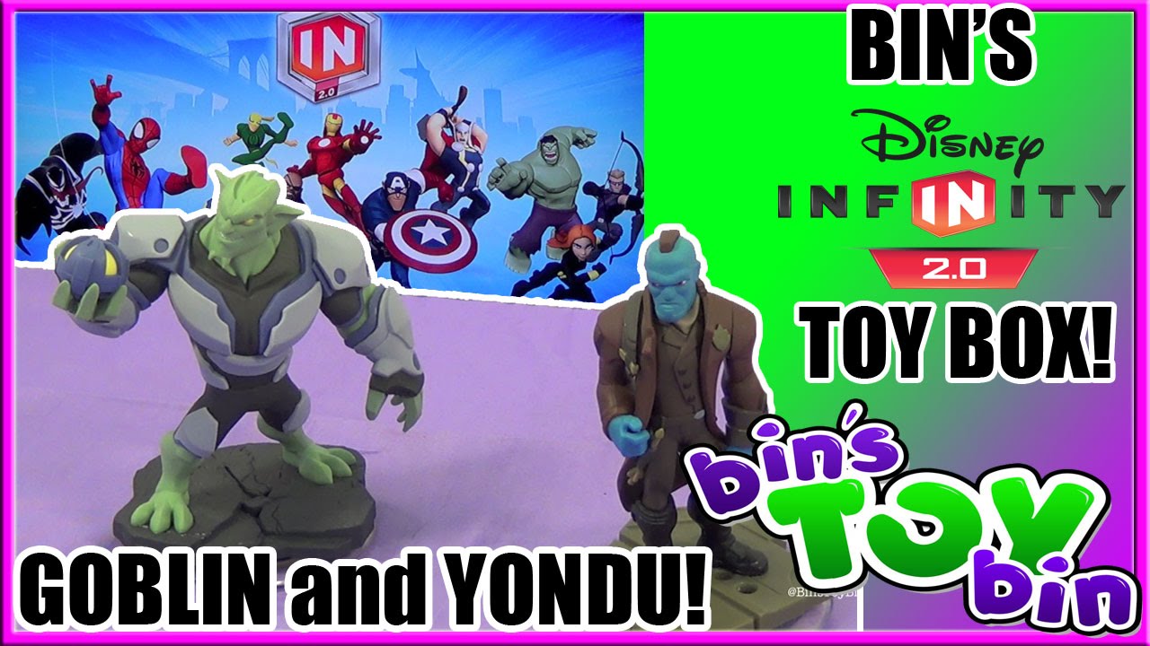 Bin's Disney Infinity 2.0 Toy Box + Green Goblin & Yondu Unboxing! by