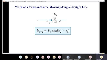 Dynamics Lecture 3 part 1 (Determine the Work of a Force)