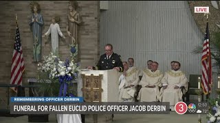 Funeral For Fallen Police Officer Jacob Derbin: Euclid Police Chief Scott Meyer Gives Eulogy