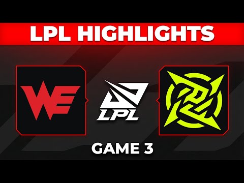 WE vs NIP Highlights Game 3 | LPL 2026 Split 1 | Team WE vs Ninjas in Pyjamas by Onivia