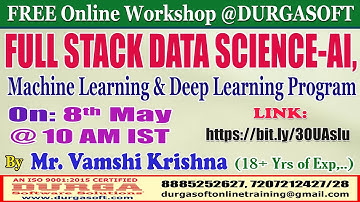 FULL STACK DATA SCIENCE (FREE Workshop) Online Training @ DURGASOFT