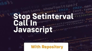 stop setinterval call in javascript