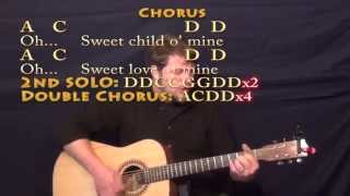 Chords for Sweet Child of Mine (GNR) Strum Guitar Cover Lesson with Chords/Lyrics