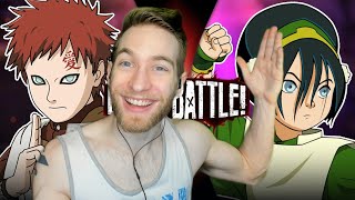 A CHARACTER I KNOW!! Reacting to 'Gaara vs Toph Death Battle'