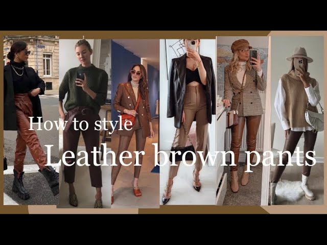 Stylish Black Leather Pants for Fall. How to Wear Black Leather