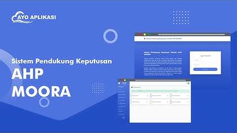 Source Code Aplikasi Sistem Pendukung Keputusan (SPK) Kombinasi Metode AHP Dan MOORA
