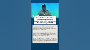 Presiden Prabowo Disebut Bekukan PDI Perjuangan Gegara Tolak RUU Perampasan Aset? Faktanya HOAKS