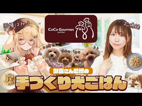 【松嶋桃】可愛い映像注意！愛犬が喜ぶとウワサの手作り犬ごはんを食べさせたら大騒ぎになった！#ココグルメ #ももねるコラボ【因幡はねる / ななしいんく】