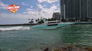 BEAUTIFUL YACHT COMING IN AT HAULOVER#hauloverinlet #shortsvideo