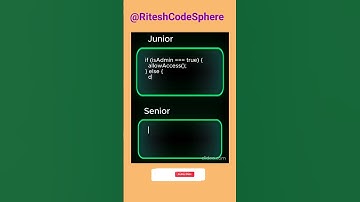 Junior vs Senior Developer 😅 | ternary operator in JavaScript #javascript #coding #ai #shorts