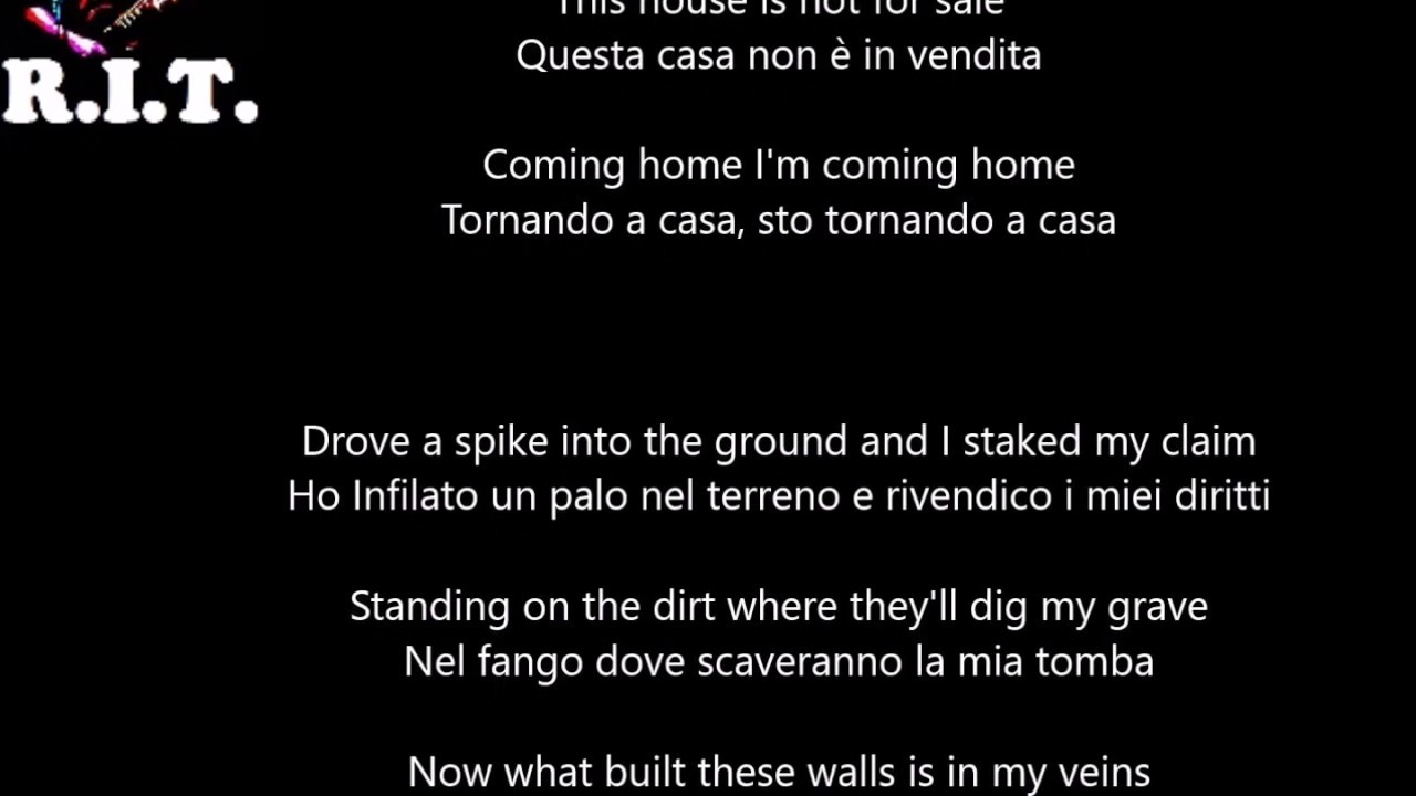 This House Is Not For Sale Testo