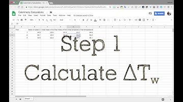 Calorimetry Calculations with Google Sheets