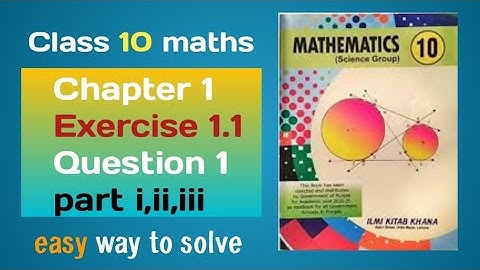 class 10 maths chapter 1 Exercise 1.1 Question 1 part (i,ii,iii) complete