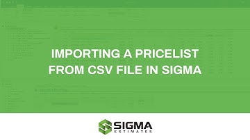 How to import a pricelist from CSV File in Sigma