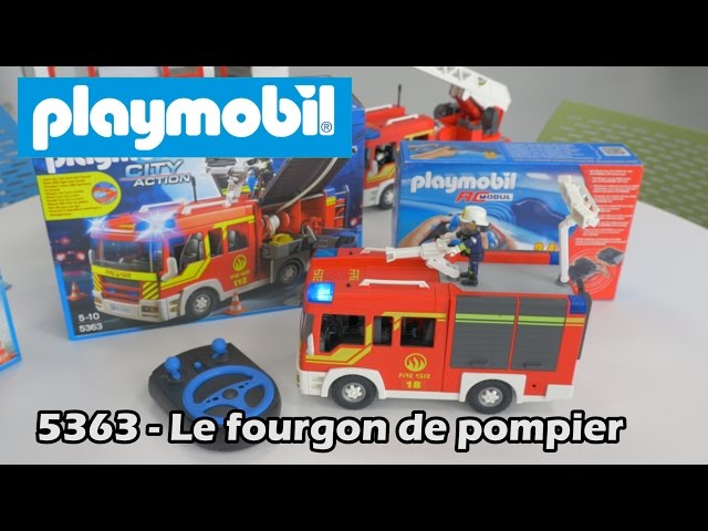 Playmobil 5363 (+6914) : le fourgon de pompier - Démo City action