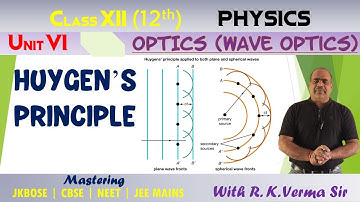 Class 12 Physics - Wave Optics | Huygens’ Principle | by R.K. Verma Sir