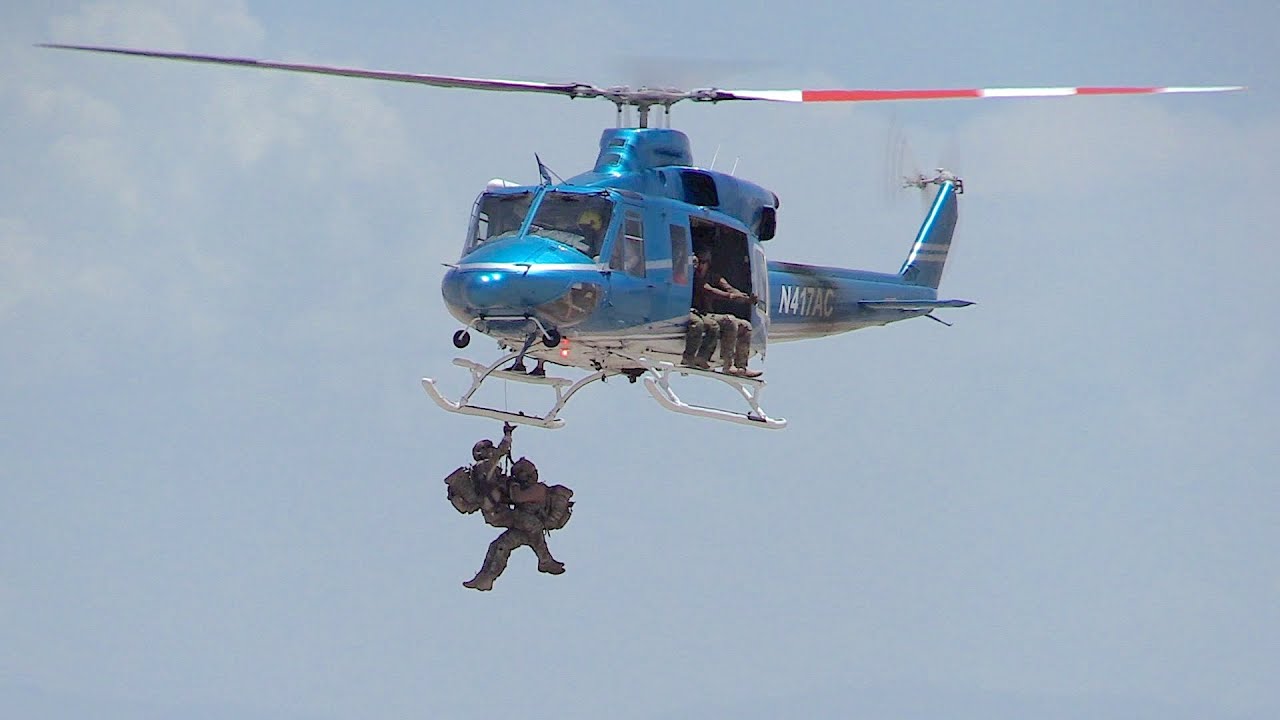 Bell 412  - Windy Day Extraction Practice at Marana Regional Airport (AVQ)