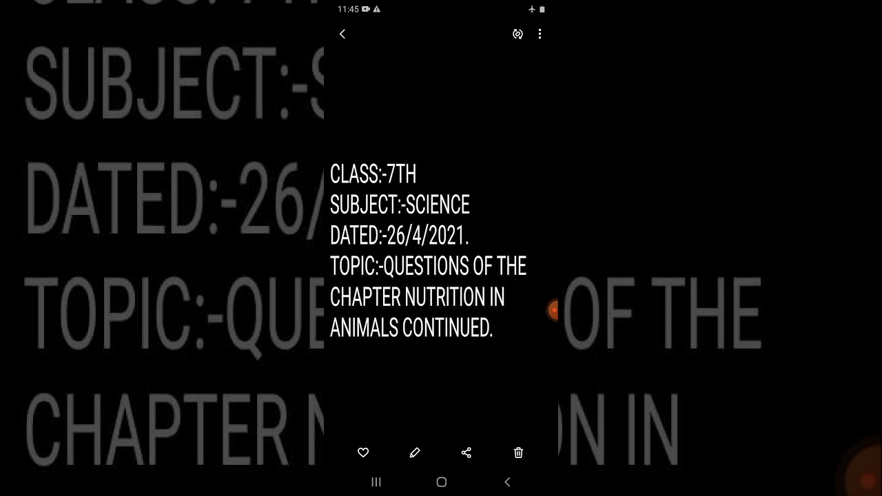 Questions of the chapter nutrition in ANIMALS continued. - YouTube