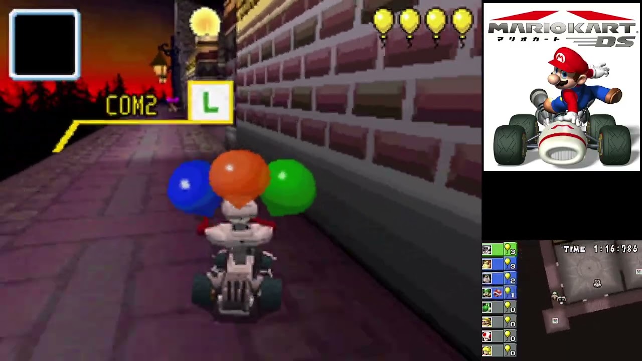 【マリオカートDS】ふうせんバトル　ゆうやみハウス 4試合　