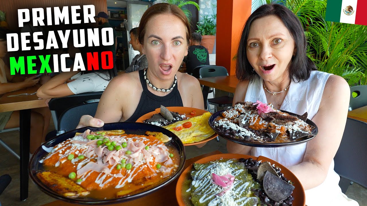 MAMÁ RUSA SE EMOCIONA CON SU PRIMER DESAYUNO en MÉXICO 🇲🇽