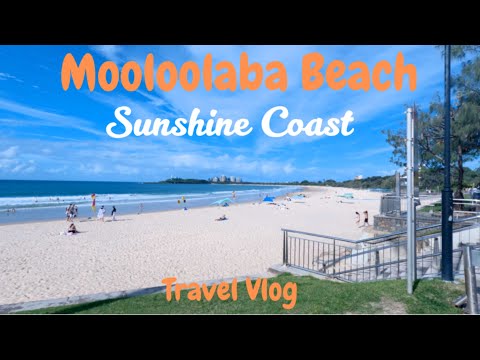 (Mooloolaba Beach) Sunshine Coast. Home of Sea life and one of the best beaches anywhere. walking 4K