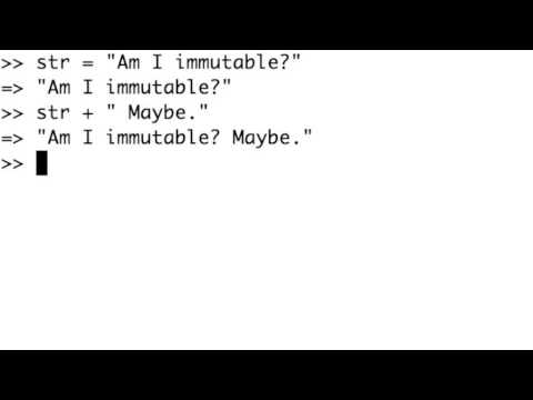 Ruby Strings - As Immutable