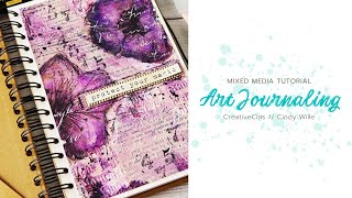 🎨  Mixed Media 🎨 Art Journal Page with Finnabair, Lindy&#39;s Gang and Arteza