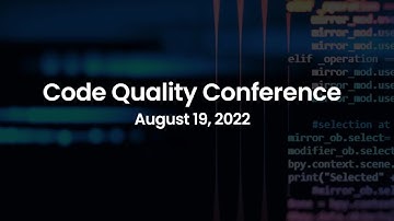 Code Quality Conference 2022