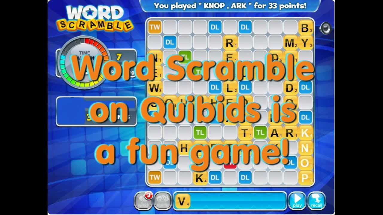 Quibids Word Scramble Game How to Play - YouTube