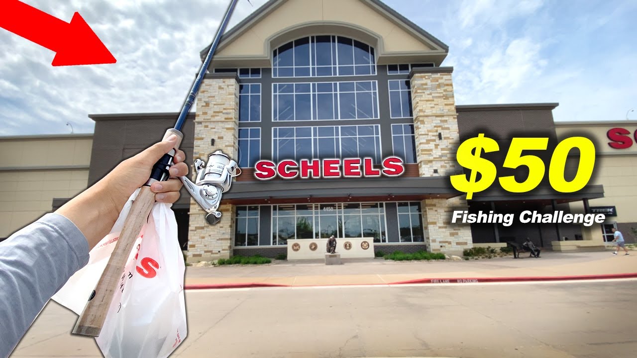 $50 Scheels Fishing Challenge!! (Surprising) Everything's BIGGER in TEXAS!  