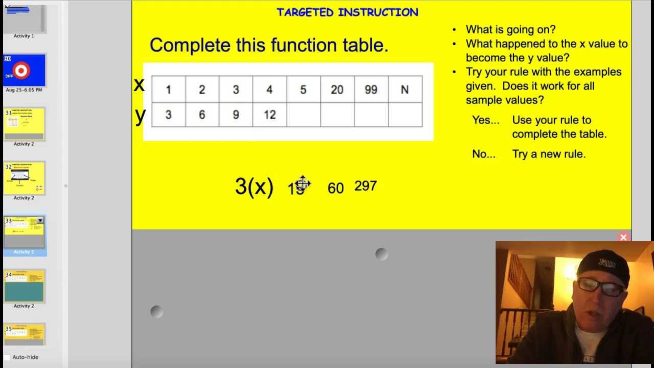 1.10C Complete a Function Table YouTube