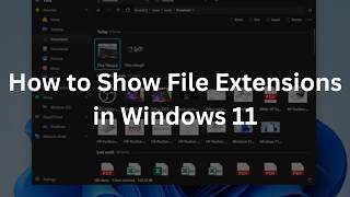 How to Show File Extensions in Windows 11