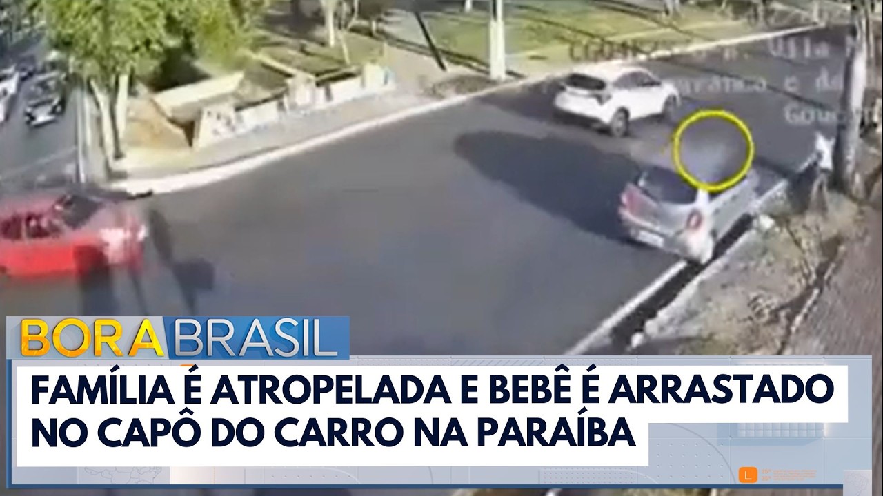 Família é atropelada e bebê é arrastado no capô do carro na Paraíba | Bora Brasil