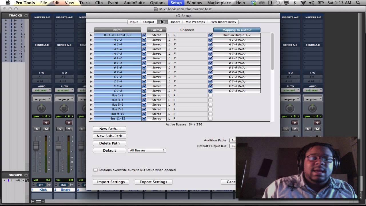 Pro Tools Tips & Tricks UDE 101 I/O Set up Inputs & Outs YouTube