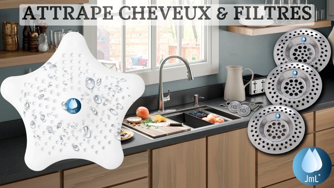 Lot De 2 Attrape-Cheveux En Acier Inoxydable 40mm Pour Baignoire, Douche Et Évier