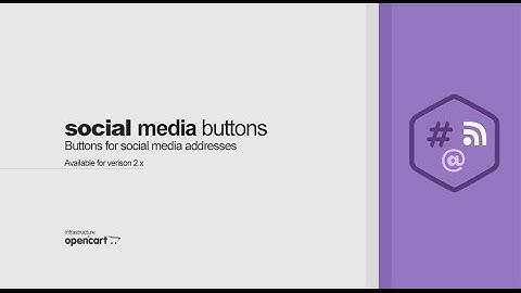 Social Media Buttons - OpenCart Extension (Promotion)