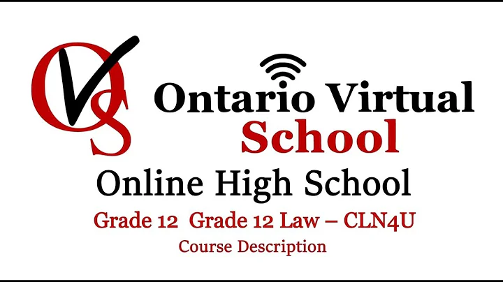 Grade 12 Law CLN4U - Course outline - Course description - Ontario Virtual School OVS