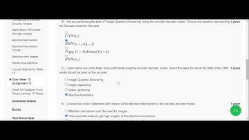 NPTEL DEEP Learning IIT Ropar week 12 solutions 2023