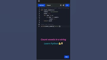 Count Vowels in a String | Python Interview Question #learnpython #pythonprogramming #interview