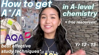 HOW TO GET A*/A IN A-LEVEL CHEMISTRY || best study techniques + free resources! 👩🏻‍🔬🧪