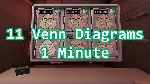 Keep Talking and Nobody Explodes - 11 Venn Diagrams in 1 Minute (Solo)