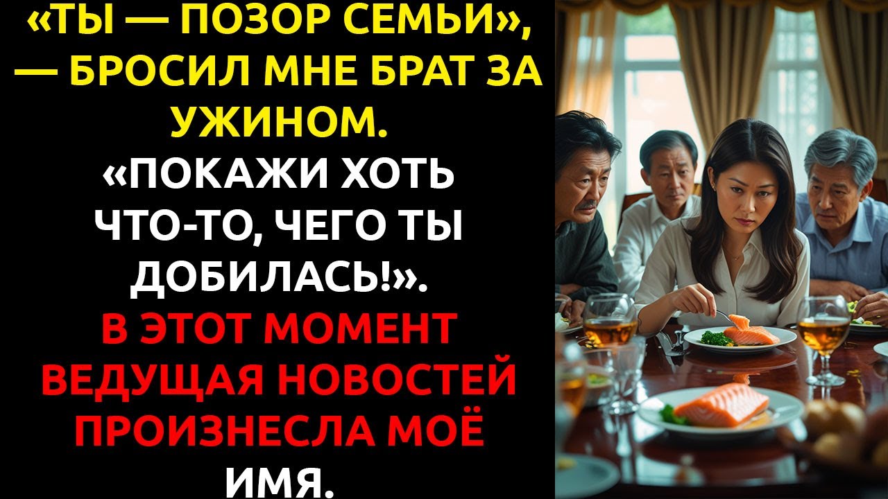 Моя семья СЧИТАЛА меня неудачницей — пока не включила ТЕЛЕВИЗОР во время ужина.