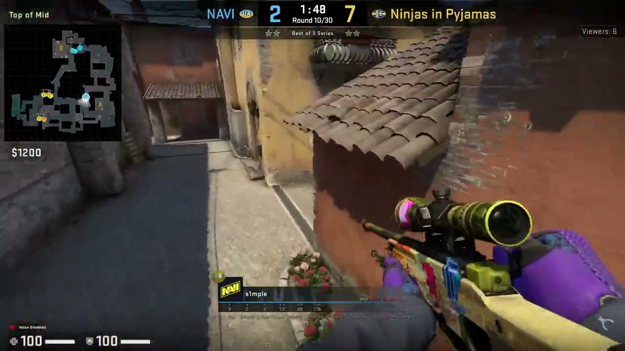 s1mple Mid Run Boost on Inferno (CS:GO TRICKS)