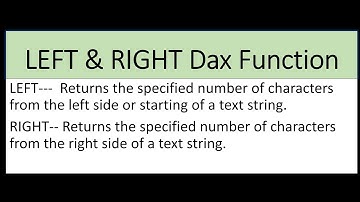 LEFT & RIGHT  DAX Function in Power BI. #How to extract desired string characters  in any column.