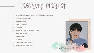 [Updated #1] Taehyung Of BTS (김태형) Playlist | Solo&amp;Cover Songs | chill, study, relax, sleep